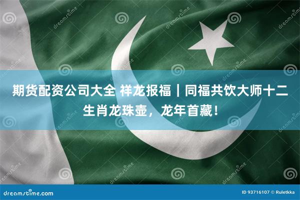 期货配资公司大全 祥龙报福｜同福共饮大师十二生肖龙珠壶，龙年首藏！