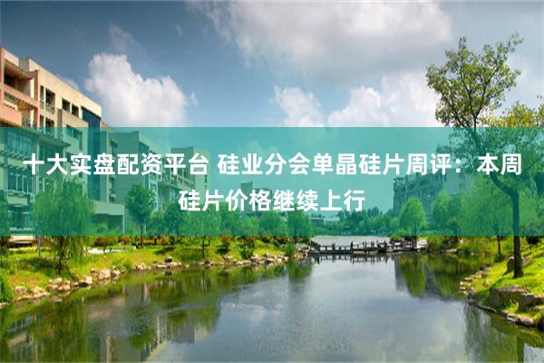十大实盘配资平台 硅业分会单晶硅片周评：本周硅片价格继续上行