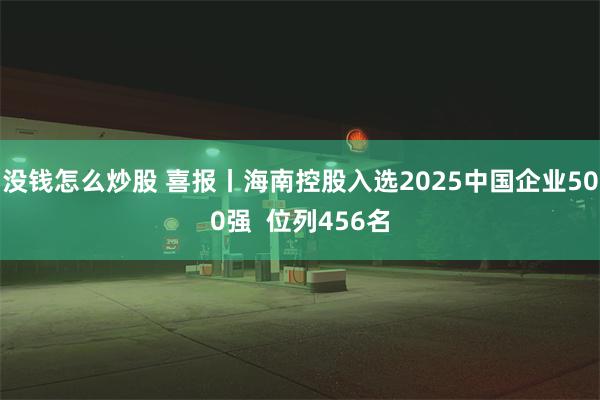 没钱怎么炒股 喜报丨海南控股入选2025中国企业500强  位列456名