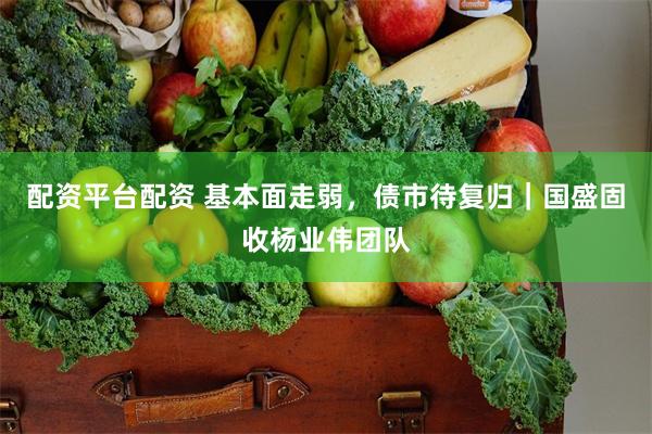 配资平台配资 基本面走弱，债市待复归｜国盛固收杨业伟团队