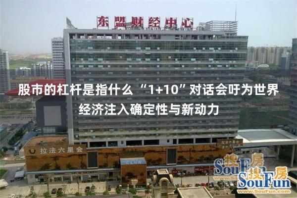 股市的杠杆是指什么 “1+10”对话会吁为世界经济注入确定性与新动力